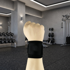 สายรัดข้อมือแบบปรับได้สำหรับผู้ใหญ่ POWER PUNCH  แบบยืดหยุ่น  ใช้ได้สองด้าน  ปิดด้วยแถบตีนตุ๊กแก  ผ้าฝ้าย 100%  สำหรับป้องกันการบาดเจ็บในการเล่นกีฬา ใช้ในยิม - Product Image 2