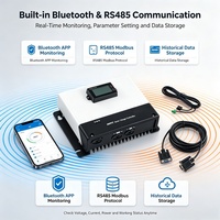 Contrôleur de charge solaire MPPT SRNE, entrée PV 250V max, régulateur de batterie automatique 12V 24V 36V 48V avec Bluetooth RS485