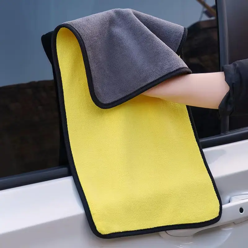 Высококачественное Двухслойное Впитывающее плюшевое полотенце для автомойки 400gsm микрофибра полотенце для чистки автомобиля сушилка