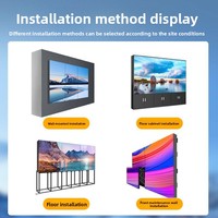 Écran LCD de raccordement 55 pouces 0,88 mm pour surveillance de sécurité, salle de conférence, mur vidéo, ultra-fin, HD, grand écran, pixels P1.53