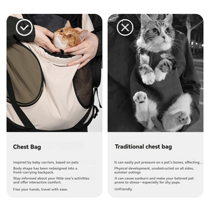 <span class=keywords><strong>Sac</strong></span> de transport ergonomique <span class=keywords><strong>pour</strong></span> animaux de compagnie, en tissu Oxford imperméable et anti-rayures, <span class=keywords><strong>pour</strong></span> petits chiens, avec équilibrage du poids, à porter à l'avant - Product Image 6