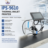 Impresora de Inyección de Tinta Industrial IPS-9610 de 12.7mm, 1200DPI, Máquina de Codificación por Inyección Térmica para Impresión de Fecha, Código de Barras y QR