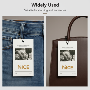 Etiquetas colgantes en relieve 3D en gris y blanco, etiquetas colgantes y etiquetas de papel artístico especiales para bolsas recicladas, ropa y calzado. - Product Image 2