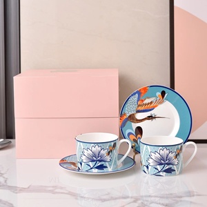 Venta al por mayor: Tazas de porcelana fina de estilo europeo, de lujo ligero y diseño creativo, ecológicas, para restaurante y té de la tarde. - Product Image 3
