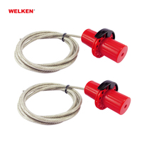 Prix bon marché personnalisation câble verrouillage réglable 2m fil câble serrures pour max 5 cadenas verrouillage de sécurité
