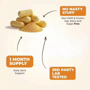 VitaHall Glucosamine Chondroïtine <span class=keywords><strong>Curcuma</strong></span> Curcumine Capsules Amélioration de la Densité Osseuse 90 Capsules Qualité Alimentaire - Product Image 4