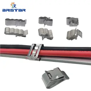 Soporte BRISTAR de acero inoxidable 304, soporte de cable de panel completo, clip de cables