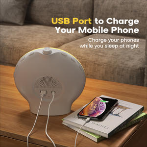 Offre Spéciale horloge numérique lever du soleil coucher de soleil lumière bruit blanc Nature son Radio réveil pour chambre horloge de bureau réveil lumière - Product Image 6