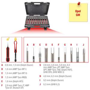 Juego de herramientas de desbloqueo KS TOOLS para contactos enchufables Opel/GM, 10 piezas - Product Image 3