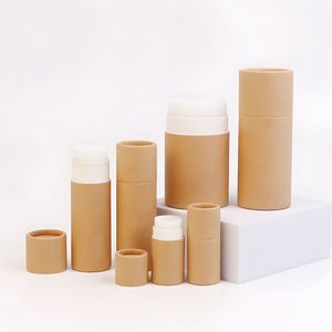 Emballage cosmétique personnalisé en carton imprimé, tube en papier kraft vide, conteneur pour rouge à lèvres, baume à lèvres - Product Image 1