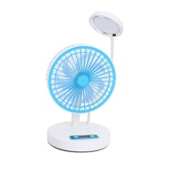 Ventilateur de bureau miniature électrique 2025 avec fonction d'éclairage, recharge USB, ventilateur portable d'urgence