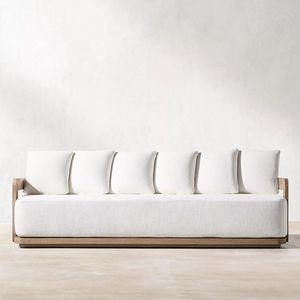 <span class=keywords><strong>Set</strong></span> Divano da <span class=keywords><strong>Esterno</strong></span> di Lusso Moderno in Legno Massello di Teak con Struttura in Alluminio Resistente alle Intemperie e Mobili da Giardino con Contenitore - Product Image 4