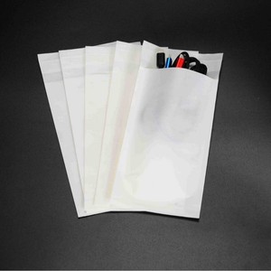 In Stock Glassine Wax Paper Bag for Clothing 100% Biodegradable Self-adhesive Garment Packaging White Envelopes Paper Bags - Product Image 4
