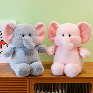 Peluche d'éléphant super douce avec rembourrage en coton PP, vente en gros <span class=keywords><strong>pour</strong></span> cadeaux d'anniversaire, cadeaux d'entreprise, cadeaux promotionnels - Product Image 1