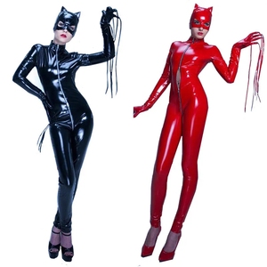 <span class=keywords><strong>Latex</strong></span> Catsuit sáng bóng da mèo phụ nữ Jumpsuit Stretch PVC bodysuit đồ lót gay Fetish trang phục cơ thể sexy hot khiêu dâm phù hợp với - Product Image 6