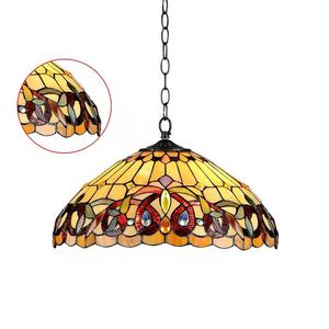 Lámpara Colgante LED de Estilo Vintage Tiffany de 40CM con Vidrio de Colores, Elegantes Lámparas Tiffany para Decoración del Hogar - Product Image 3