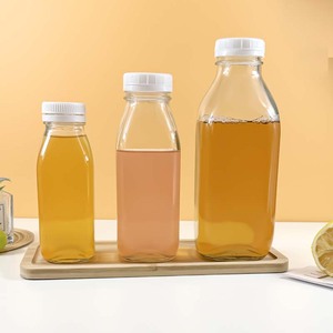 空の300ml、500ml、1000mlのガラス製牛乳・ジュースボトル（タンパーエビデントキャップ付き、飲料包装用プレスアンドターンキャップ） - Product Image 3