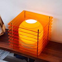 Plaque acrylique transparente personnalisée - Lampe de bureau à lumière chaude pour l'éclairage et la décoration de la maison et du bureau