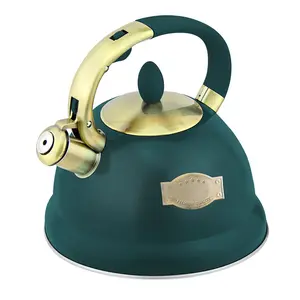 Kitchen Home 3L black green red Color Painting stainless steel tea water kettle stove top whistling kettle