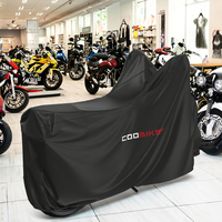 Housse de moto robuste en polyester 190T imperméable, résistante aux UV et à la poussière pour le stationnement extérieur toute l'année