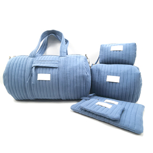 Großhandel Baumwolle Gaze Reisetasche Kosmetik tasche Flache Tasche Reisetasche 5er-Set