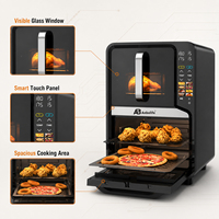 Anbolife OEM ODM Freidora de Aire Digital de Doble Calentamiento, Freidora de Aire de Doble Capa Multifunción Sin Aceite con Ventana de Visualización No Tóxica