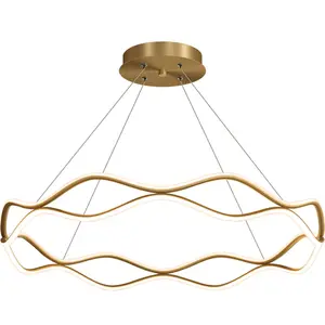 Acrylic Modern Pendant Lights Crystal Ceiling Led Chandelier Gold Design Aluminum Simple Iron + Crystal + Acrylic 80 4.6