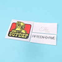 Bon marché Étiquette De Vêtements Fournisseur Personnalisé Machine Tissage Mignon de Dessin Animé De Singe Coloré Logo Plié Étiquettes Tissées pour Vêtements