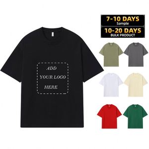 T-shirt pour homme en coton tricoté respirant, coupe ample, 200 GSM, avec impression DTG personnalisée de logo de haute qualité - Product Image 1
