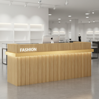 Comptoir de réception personnalisable en MDF écologique et durable pour magasin de vêtements, salon de beauté, salon de thé, bureau - Moderne, simple et léger