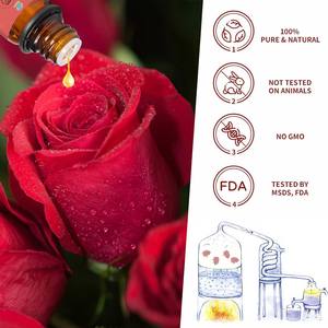 Huile essentielle de rose pure à 100% de qualité supérieure pour le soin du visage, du corps et des cheveux avec étiquette privée - Product Image 2