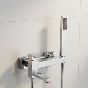 Tidgiugno raccordi per vasca da bagno <span class=keywords><strong>a</strong></span> parete <span class=keywords><strong>rubinetto</strong></span> per doccia monocomando Set doccia in ottone cromato miscelatore per vasca con doccetta - Product Image 2