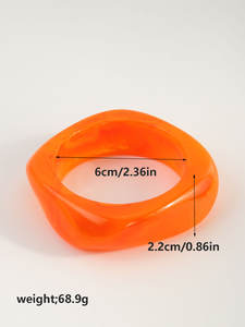 Pulsera de Acrílico Bohemio para Mujer, Brazalete de Resina Geométrica Irregular, Joyería Gruesa de Moda, Regalo para Niña - Product Image 3