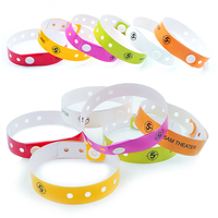 Venta directa de fábrica, pulsera de vinilo de PVC personalizada desechable, actividad temática, parque, evento, entrada, código de barras, pulsera de plástico