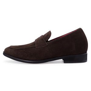 Zapatos con elevador para hombre Zapatos con elevador Mocasín Penny de cuero de ante marrón <span class=keywords><strong>6</strong></span> CM/2,36 pulgadas más alto - Product Image 4