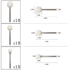 Mini meule rotative <span class=keywords><strong>pour</strong></span> <span class=keywords><strong>Dremel</strong></span> <span class=keywords><strong>perceuse</strong></span> outil rotatif <span class=keywords><strong>bijoux</strong></span> 2.35mm/3mm tige velours feutre abrasif polissage roue de polissage - Product Image 3