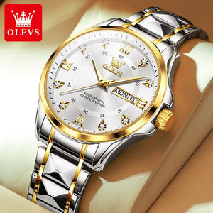 Montre à quartz classique pour homme, étanche, en acier inoxydable, avec calendrier, luminescente, personnalisable OEM, livraison rapide, 2906 - Product Image 2