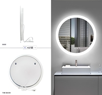 Miroir de salle de bain intelligent LED moderne OVS, mural, écran tactile, lumière à intensité variable, température de couleur réglable, villa