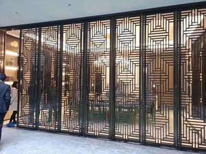 6FT cao phân vùng văn phòng tường phòng tách mộc mạc Thiết kế 6-panel gấp riêng tư màn hình ổn định kim loại phòng ngăn - Product Image 3