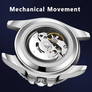 Montre-bracelet mécanique pour homme SANDA 7036, bracelet en acier massif, étanche, lumineuse, calendrier, montre décontractée pour affaires - Product Image 6