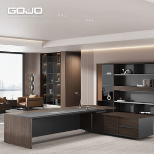 Combinazione Scrivania e Sedia da Ufficio Contemporanea per Capo Manager Presidente CEO Design Moderno Ergonomico in Legno Massello - Product Image 2