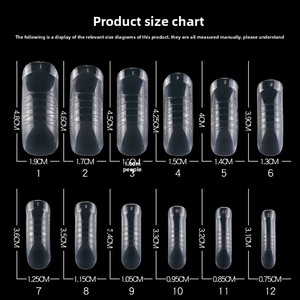 SunelPort Puntas <span class=keywords><strong>de</strong></span> Uñas Cuadradas <span class=keywords><strong>de</strong></span> Cristal Ultrafinas y Extralargas D05, 120 Piezas, Curvadas, con Bordes Elevados, Sin Residuos, Sin Papel Protector, <span class=keywords><strong>de</strong></span> Presión - Product Image 2