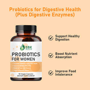 Probióticos Sin Lactosa para Mujeres en Cápsulas, Complejo de Enzimas Digestivas, Equilibrio de la Flora Femenina, Píldoras Probióticas - Product Image 2