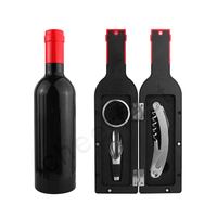 Kit d'ouverture de bouteille de vin 3 pièces, accessoires d'ouvre-bouteille, ensemble d'outils cadeaux avec serveurs, tire-bouchon, Kit d'outils de vin en forme de bouteille