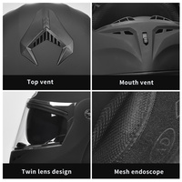 Casque de moto intégral double visière certifié DOT, léger en ABS, homologué DOT/ECE, pour moto et cyclomoteur, protection sportive pour homme