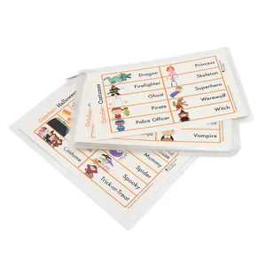 بطاقات فلاش مطبوعة مخصصة 5.83 × 8.27 بوصة، بطاقات بناء جمل Esl، بطاقات فلاش للأطفال