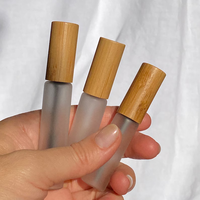 Bouteilles en verre dépoli pour gloss et mascara, vides, avec bouchon à vis ambré, contenants cosmétiques de haute qualité pour perruques