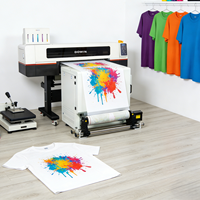 Imprimante DTF haute vitesse 24 pouces (60 cm) avec film PET, 2 à 4 têtes I3200, machine DTF avec agitateur, tissu, t-shirt, impression DTF automatique