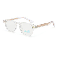 Lunettes anti-lumière bleue carrées TR+CP en gros, verres PC, monture rétro à rivets, pour bureau et ordinateur, anti-fatigue