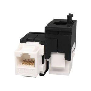 Connecteurs Keystone Ethernet Cat6 <span class=keywords><strong>RJ45</strong></span> 180 degrés Idéal pour les panneaux de <span class=keywords><strong>brassage</strong></span> Blanc et  Socket - Product Image 1